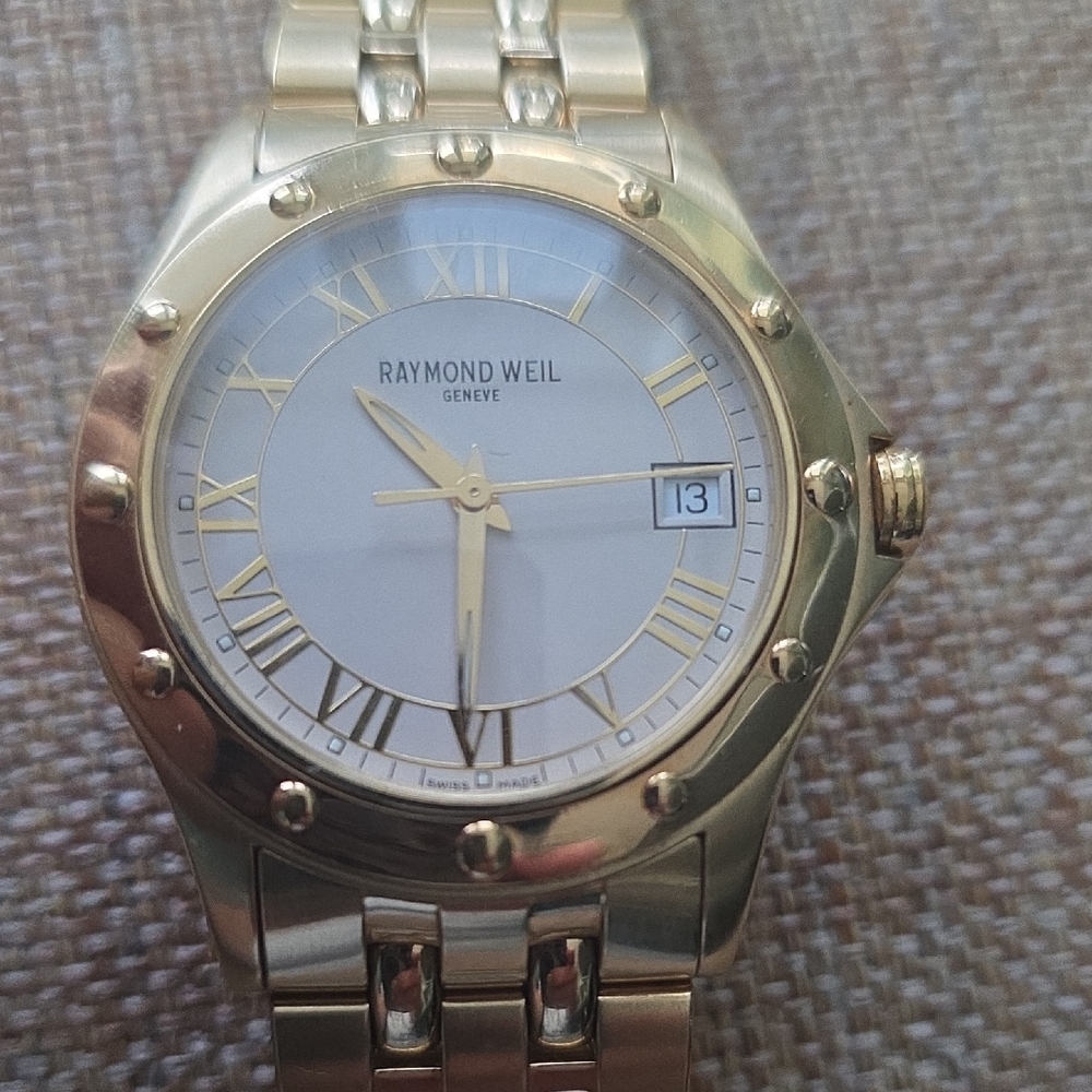 RAYMOND WEIL GENEVE Swiss Made 18 K Gold Plated Watch